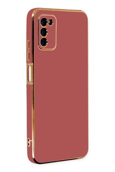 CepteToptan Samsung Galaxy A03S Kılıf Volet Silikon - Kırmızı - DROPX2854-4564