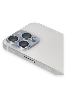 CepteToptan iPhone 13 Pro Max Pers Alüminyum Kamera Lens - Sierra Blue - DROPX1909-6054