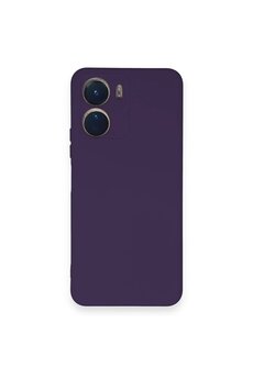 CepteToptan Vivo Y16 Kılıf Nano içi Kadife Silikon - Mor - DROPX8595-5976