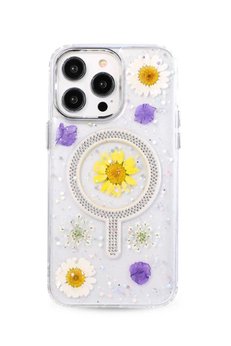 CepteToptan iPhone 15 Pro Max Flower Magsafe Kapak - Sarı - DROPX4897-2309