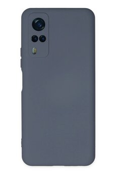 CepteToptan Vivo Y53S Kılıf Nano içi Kadife Silikon - Gri - DROPX6389-9714