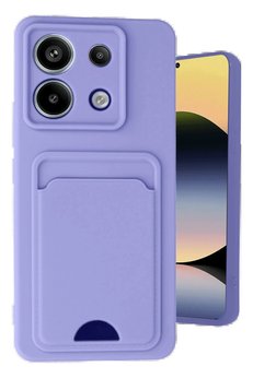CepteToptan Xiaomi Redmi Note 13 Pro 5G Kılıf Kelvin Kartvizitli Silikon - Lila - DROPX3257-1115