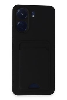 CepteToptan Xiaomi Redmi 13C Kılıf Kelvin Kartvizitli Silikon - Siyah - DROPX5923-3312
