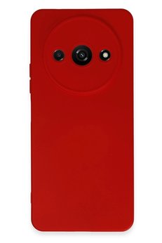 CepteToptan Xiaomi Redmi A3 4G Kılıf Nano içi Kadife Silikon - Kırmızı - DROPX3386-5494