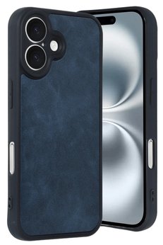 CepteToptan iPhone 16 Kılıf Aras Deri Kapak - Lacivert - DROPX8965-4692