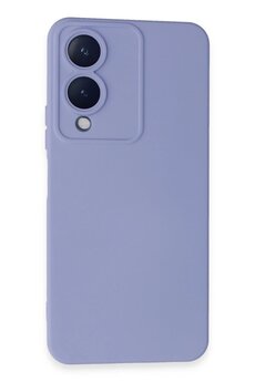 CepteToptan Vivo Y17S Kılıf Nano içi Kadife Silikon - Lila - DROPX3771-6685