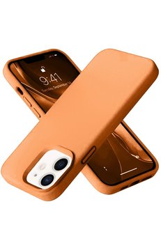 CepteToptan iPhone 12 Kılıf Nano içi Kadife Silikon - Turuncu - DROPX2832-9832
