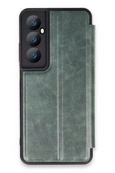CepteToptan Realme C65 Kılıf Flip Cover - Koyu Yeşil - DROPX1948-7453