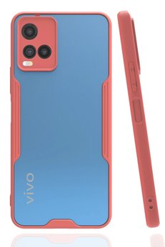 CepteToptan Vivo Y21S Kılıf Platin Silikon - Pembe - DROPX2659-4860