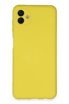 CepteToptan Samsung Galaxy A04E Kılıf Nano içi Kadife Silikon - Sarı - DROPX1437-9924