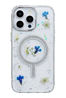 CepteToptan iPhone 15 Pro Flower Magsafe Kapak - Krem - DROPX9247-4843