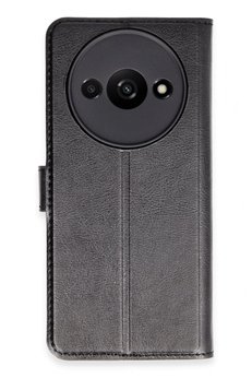 CepteToptan Xiaomi Redmi A3 4G Kılıf Trend S Plus Kapaklı Kılıf - Siyah - DROPX9039-3175