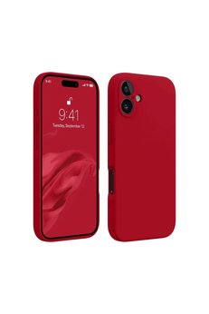 CepteToptan iPhone 16 Plus Kılıf First Silikon - Kırmızı - DROPX8530-3520