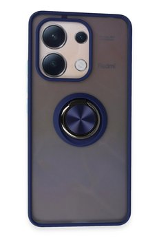 CepteToptan Xiaomi Redmi Note 13 4G Kılıf Montreal Yüzüklü Silikon Kapak - Lacivert - DROPX5136-1831