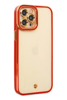 CepteToptan iPhone 12 Pro Kılıf Liva Lens Silikon - Kırmızı - DROPX1034-2651