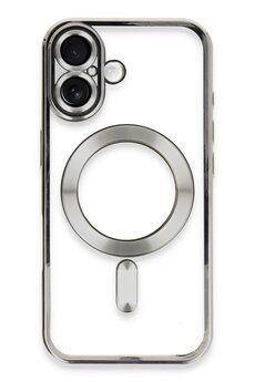 CepteToptan iPhone 16 Kılıf Kross Magneticsafe Kapak - Gümüş - DROPX1545-6694