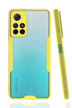 CepteToptan Xiaomi Redmi Note 11T Kılıf Platin Silikon - Sarı - DROPX3417-1156