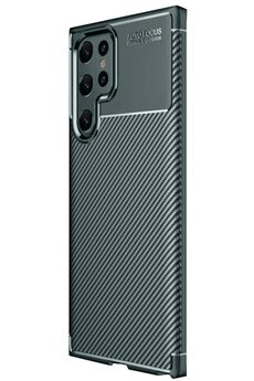 CepteToptan Samsung Galaxy S25 Ultra Kılıf Auto Focus Karbon Kapak - Koyu Yeşil - DROPX5872-6922