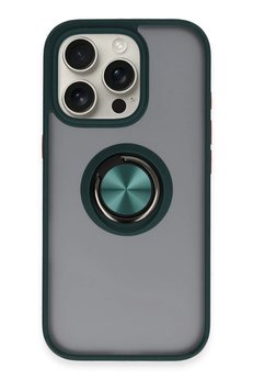 CepteToptan iPhone 16 Pro Kılıf Montreal Yüzüklü Silikon Kapak - Yeşil - DROPX3182-3608
