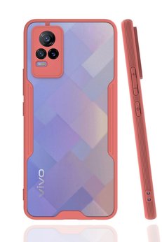 CepteToptan Vivo V21e Kılıf Platin Silikon - Pembe - DROPX1496-7539