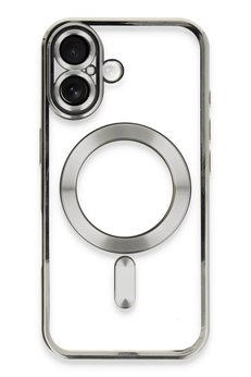 CepteToptan iPhone 16 Plus Kılıf Kross Magneticsafe Kapak - Gümüş - DROPX8738-7288