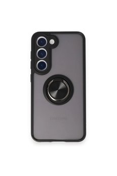 CepteToptan Samsung Galaxy M15 Kılıf Montreal Yüzüklü Silikon Kapak - Siyah - DROPX3448-3052