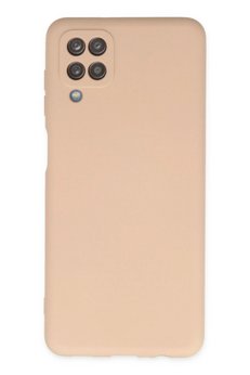 CepteToptan Samsung Galaxy A12 Kılıf Nano içi Kadife Silikon - Pudra - DROPX9958-6390