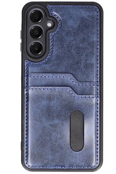 CepteToptan Samsung Galaxy S24 FE Kılıf Sara Kartvizitli Deri Kılıf - Lacivert - DROPX5269-5242