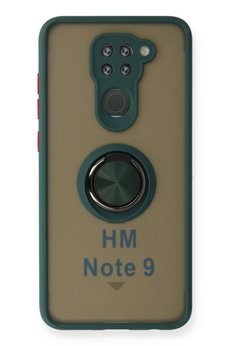 CepteToptan Xiaomi Redmi Note 9 Kılıf Montreal Yüzüklü Silikon Kapak - Yeşil - DROPX9837-5993