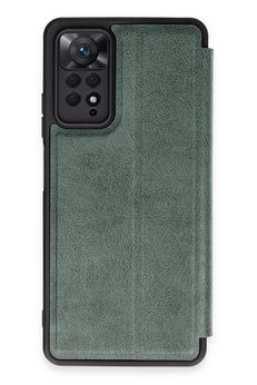 CepteToptan Xiaomi Redmi Note 12 Pro 4G Kılıf Flip Cover - Koyu Yeşil - DROPX9432-7195