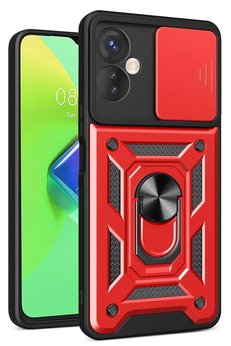 CepteToptan İnfinix Hot 30 4G Kılıf Pars Lens Yüzüklü Silikon - Kırmızı - DROPX7949-7561