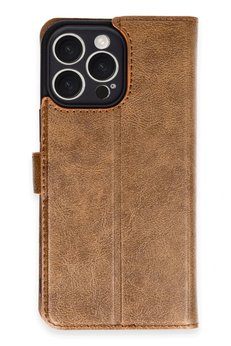 CepteToptan iPhone 16 Pro Max Kılıf Trend S Plus Kapaklı Kılıf - Taba - DROPX6168-7303