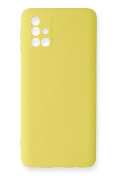 CepteToptan Samsung Galaxy M31S Kılıf Nano içi Kadife Silikon - Sarı - DROPX4659-8393