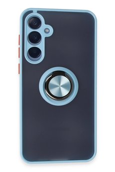 CepteToptan Samsung Galaxy A15 4G Kılıf Montreal Yüzüklü Silikon Kapak - Buz Mavi - DROPX9362-1983