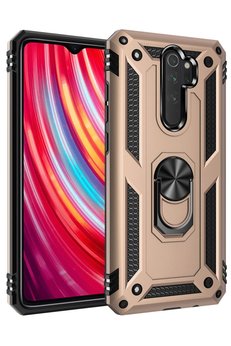 CepteToptan Xiaomi Redmi Note 8 Pro Kılıf Sofya Yüzüklü Silikon Kapak - Gold - DROPX5968-5290
