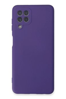 CepteToptan Samsung Galaxy A22 Kılıf Nano içi Kadife Silikon - Mor - DROPX8819-6174