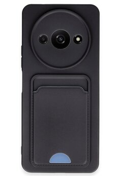 CepteToptan Xiaomi Redmi A3 4G Kılıf Kelvin Kartvizitli Silikon - Siyah - DROPX1089-3266