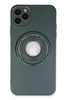 CepteToptan iPhone 12 Pro Max Kılıf Lukka Magneticsafe Kapak - Koyu Yeşil - DROPX8849-7918