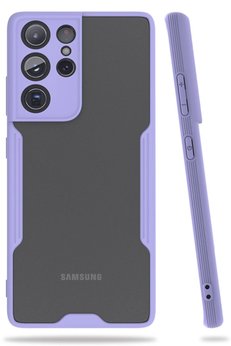 CepteToptan Samsung Galaxy S21 Ultra Kılıf Platin Silikon - Lila - DROPX6496-7563