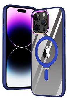 CepteToptan iPhone 15 Pro Max Kılıf Magneticsafe Standlı Kapak - Lacivert - DROPX2894-5197