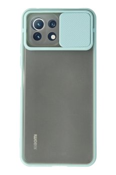 CepteToptan Xiaomi Mİ 11 Lite Kılıf Palm Buzlu Kamera Sürgülü Silikon - Turkuaz - DROPX4298-7847