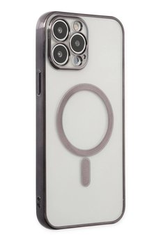 CepteToptan iPhone 14 Pro Kılıf Magneticsafe Lazer Silikon - Siyah - DROPX6594-6719