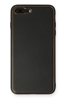 CepteToptan iPhone 7 Plus Kılıf Coco Deri Silikon Kapak - Siyah - DROPX1567-4078