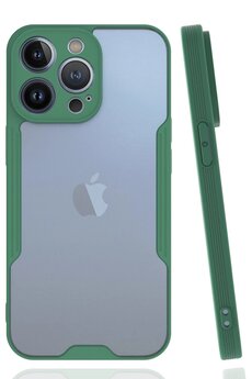 CepteToptan iPhone 14 Pro Max Kılıf Platin Silikon - Yeşil - DROPX8643-9896