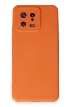 CepteToptan Xiaomi Mi 13 Kılıf Nano içi Kadife Silikon - Turuncu - DROPX2117-4446