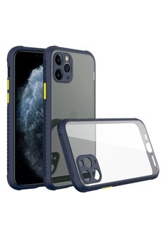 CepteToptan iPhone 11 Pro Kılıf Miami Şeffaf Silikon - Lacivert - DROPX1279-5852
