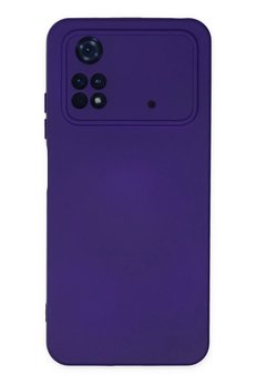 CepteToptan Xiaomi Poco M4 Pro 4G Kılıf Nano içi Kadife Silikon - Mor - DROPX7636-2948
