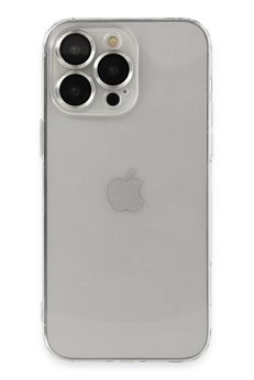 CepteToptan iPhone 13 Pro Max Kılıf Luko Lens Silikon - Gümüş - DROPX3224-6261
