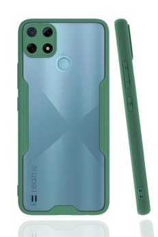 CepteToptan Realme C25Y Kılıf Platin Silikon - Yeşil - DROPX5609-8044
