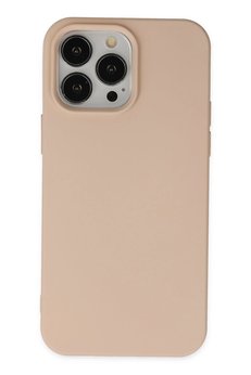 CepteToptan iPhone 14 Pro Kılıf Nano içi Kadife Silikon - Pudra - DROPX2447-2716